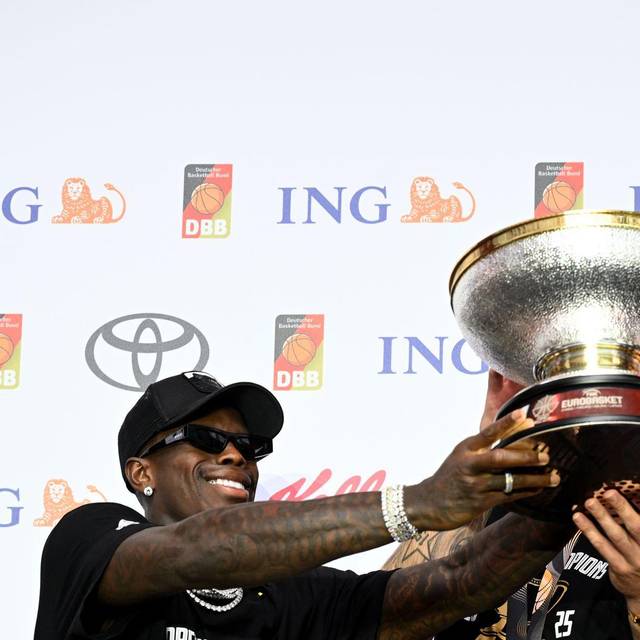 Empfang Basketball-Nationalmannschaft nach Titelgewinn