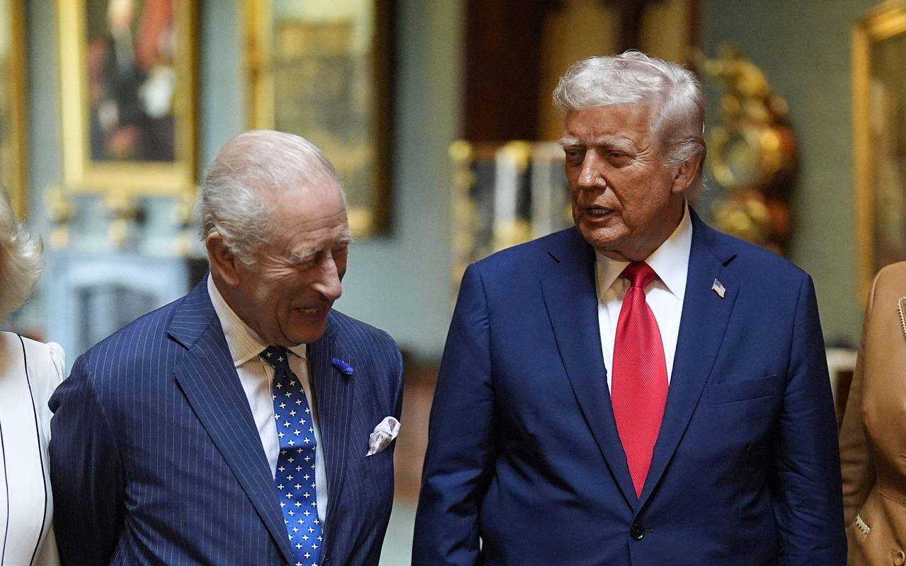 Charles III. (l.) und US-Präsident Donald Trump