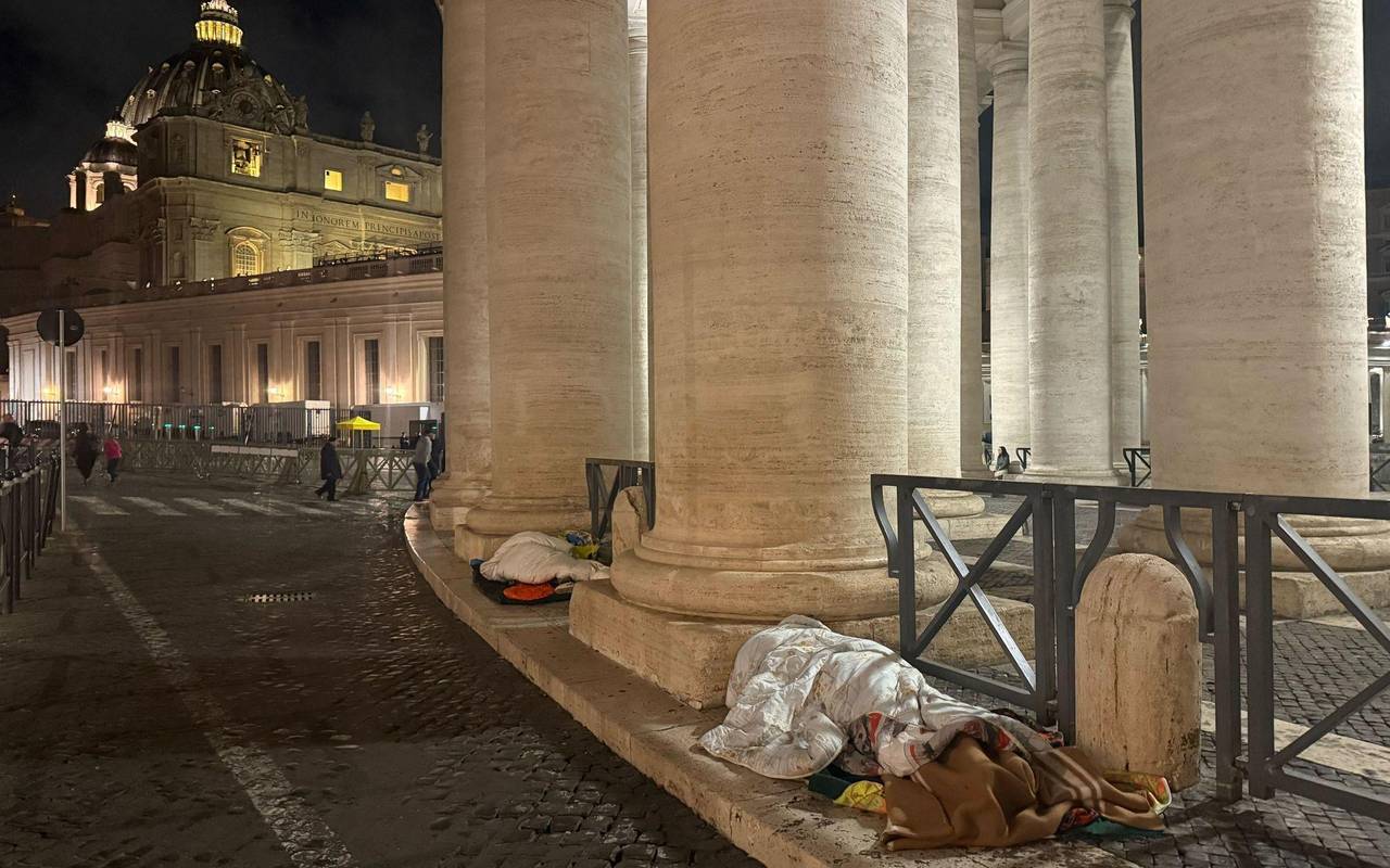 Obdachlose am Petersplatz