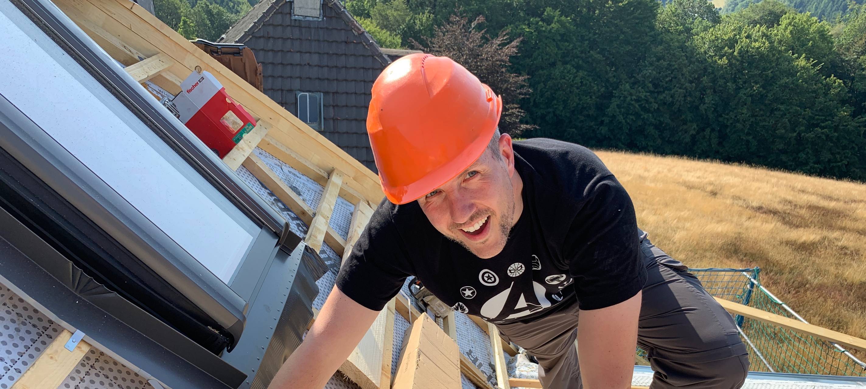 Sascha als Dachdecker