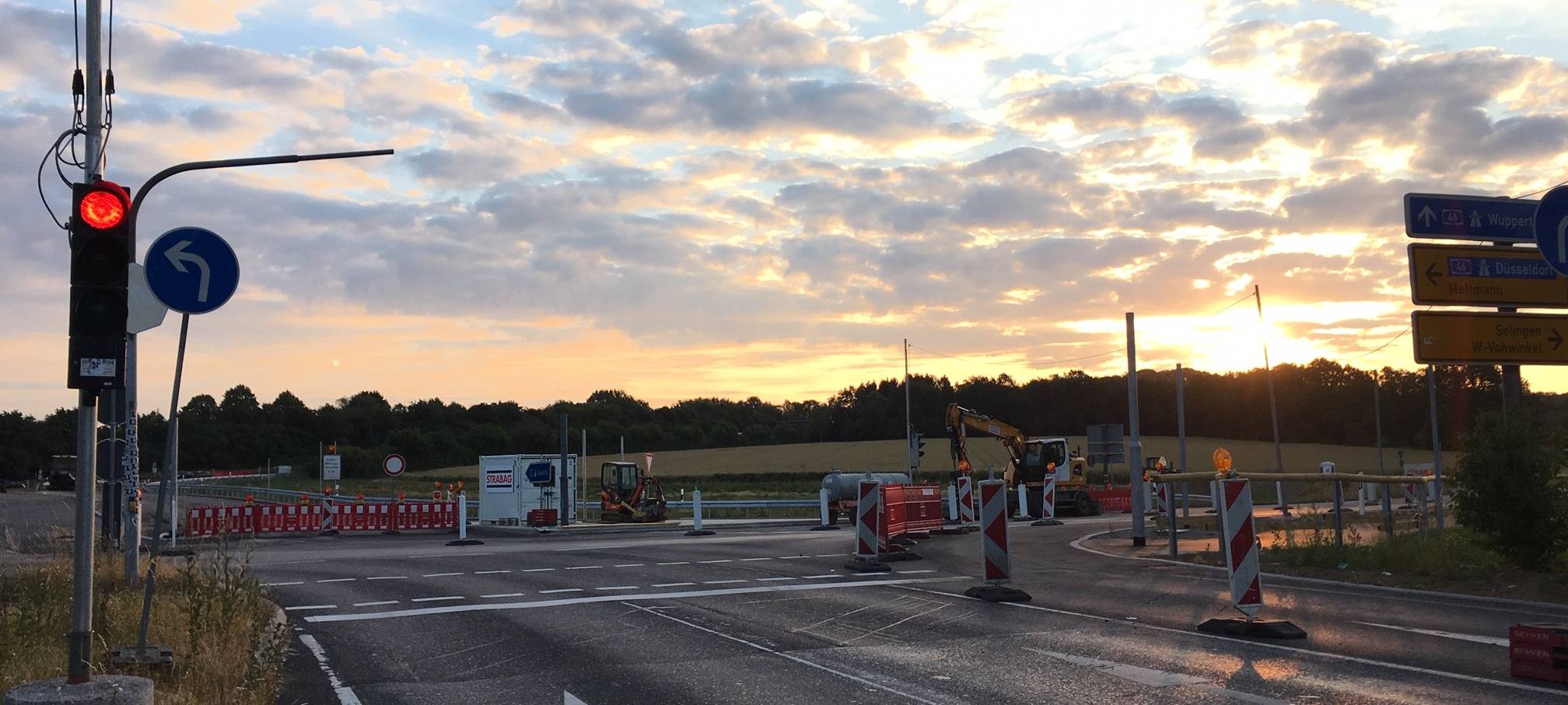 A46-Auffahrt Haan Ost: Sperrung in Richtung Wuppertal