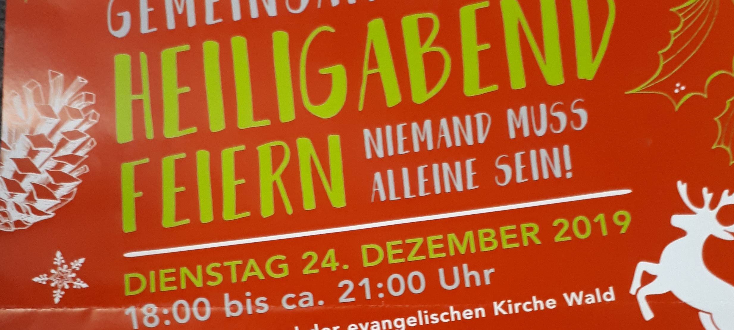 Gemeinsam Heiligabend feiern - niemand muss alleine sein!