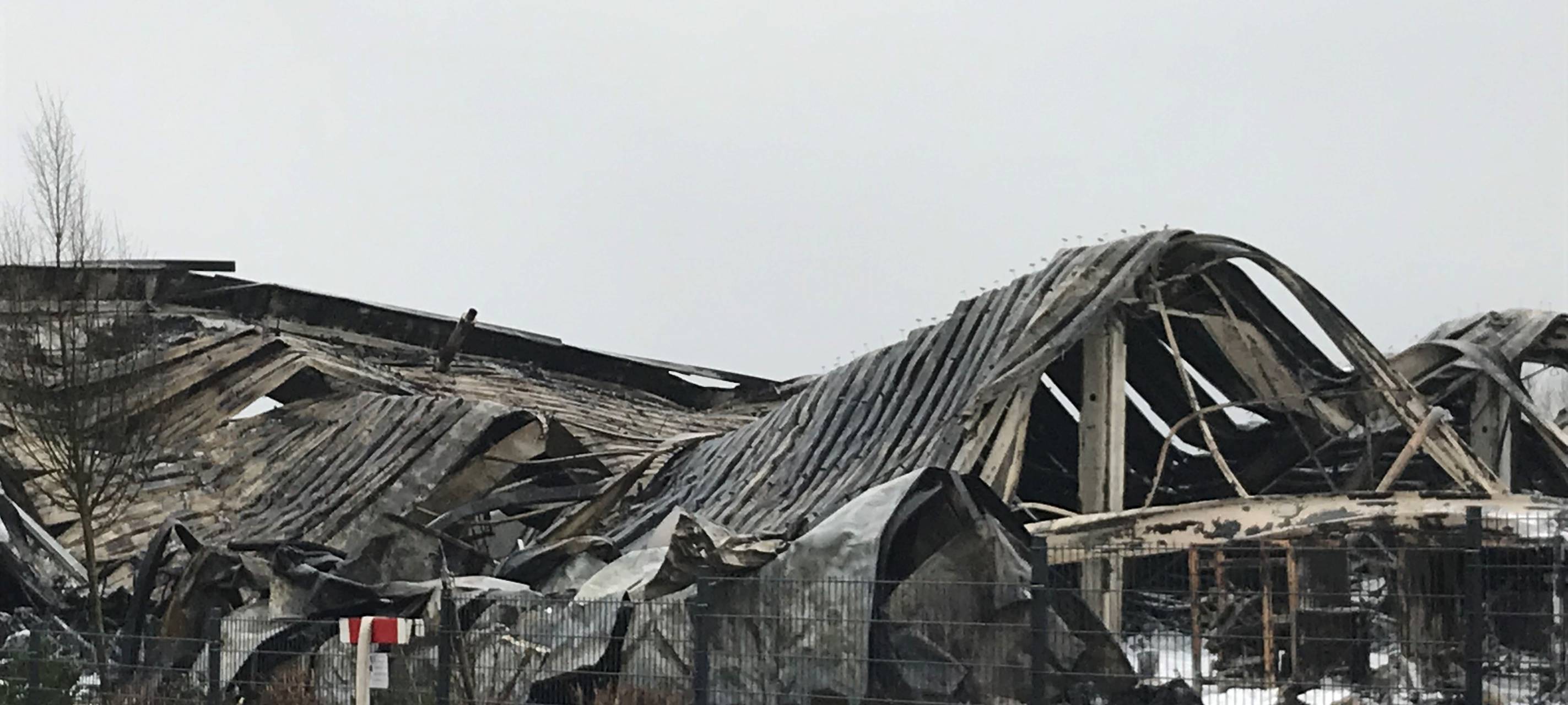 Großbrand im Dycker Feld - Entwarnung für Bevölkerung
