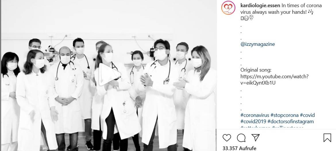 Uniklinikum Essen tanzt den Corona-Schutz-Song