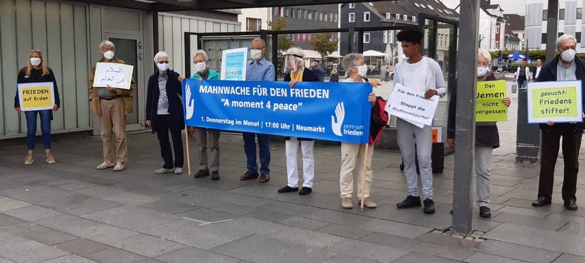 Zentrum Frieden: Mahnwache nur online