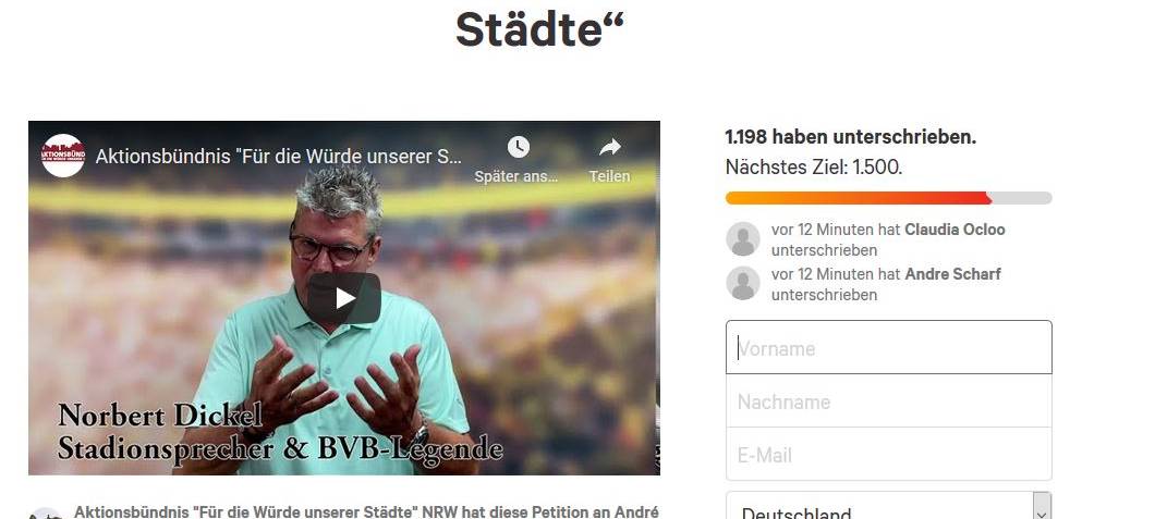 Online-Petition: Unterstützung bei Altschulden