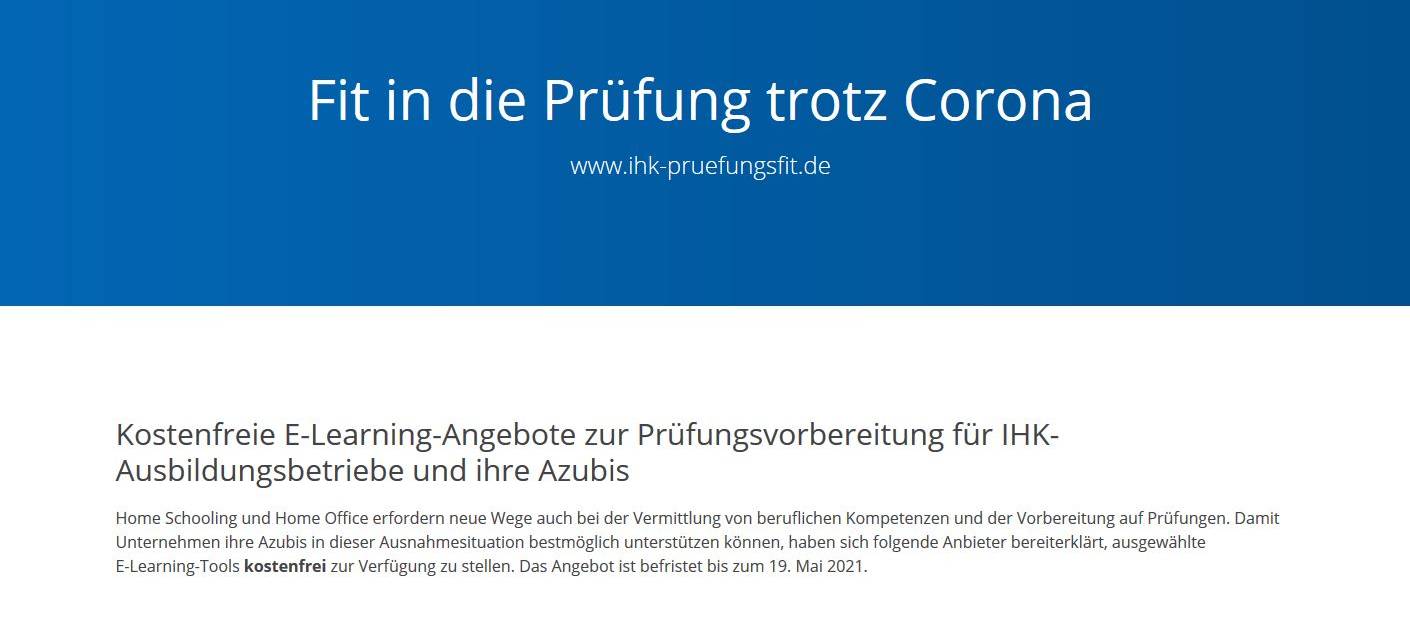 IHK bietet kostenloses E-Learning an