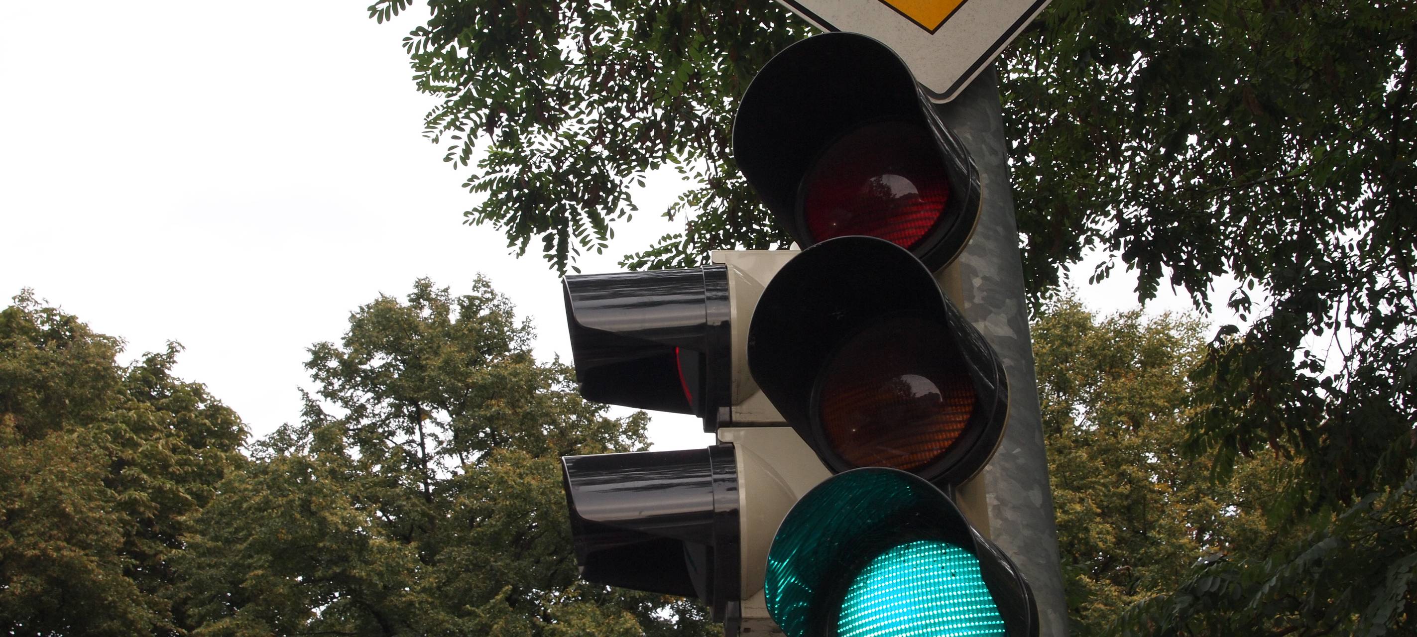 Provisorische Ampel an der Foche