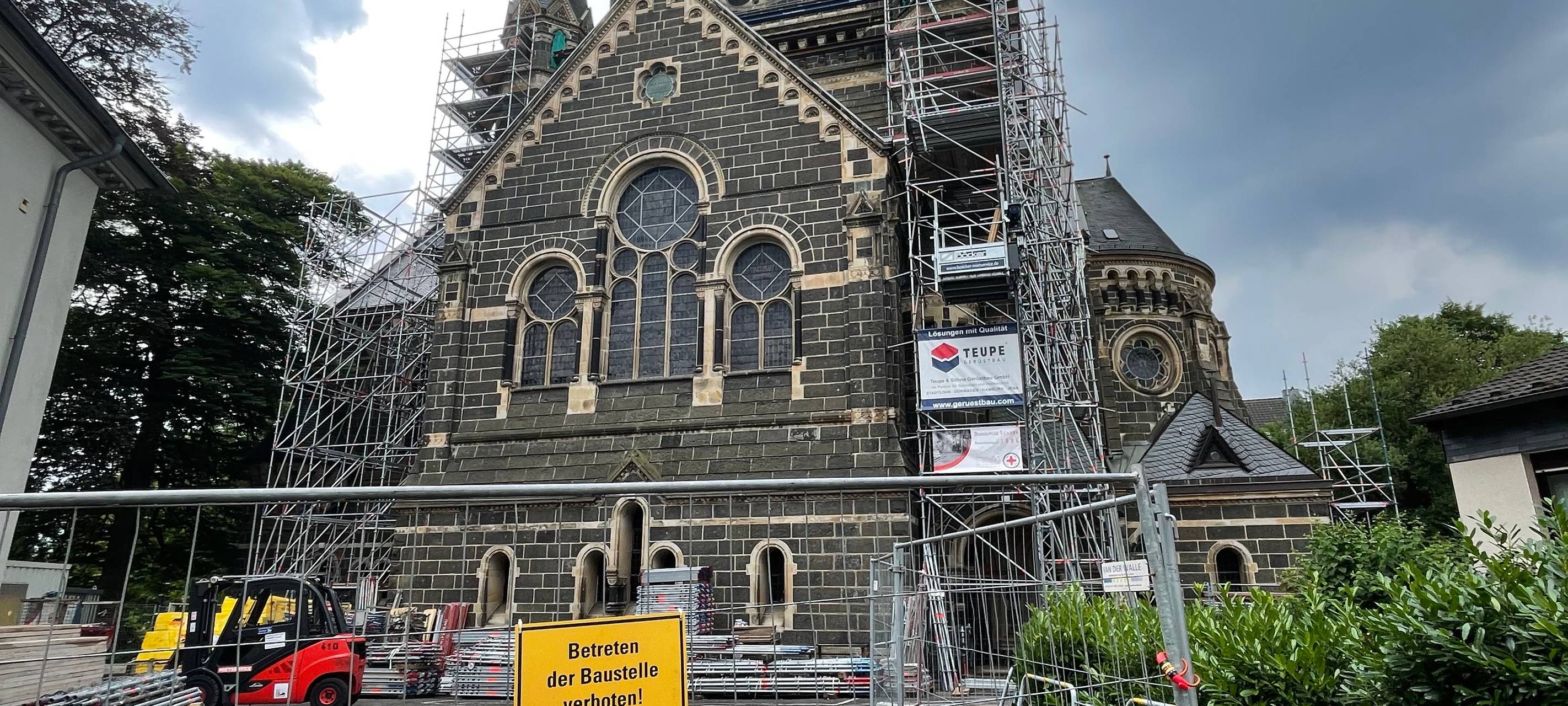 Bauarbeiten an der Lutherkirche