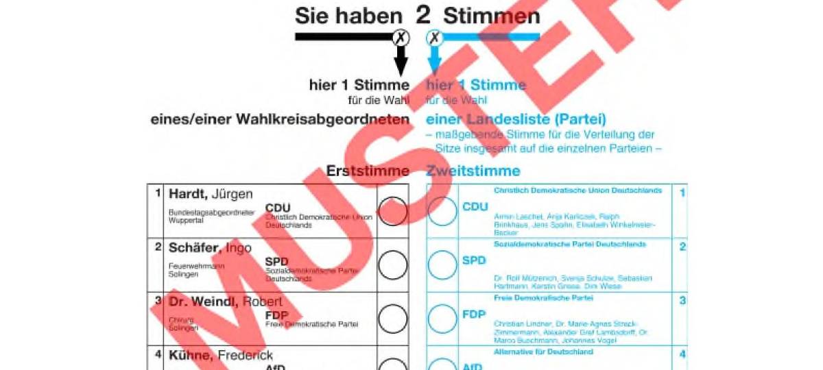 Namen von Wahlhelfern in Solingen versehentlich sichtbar