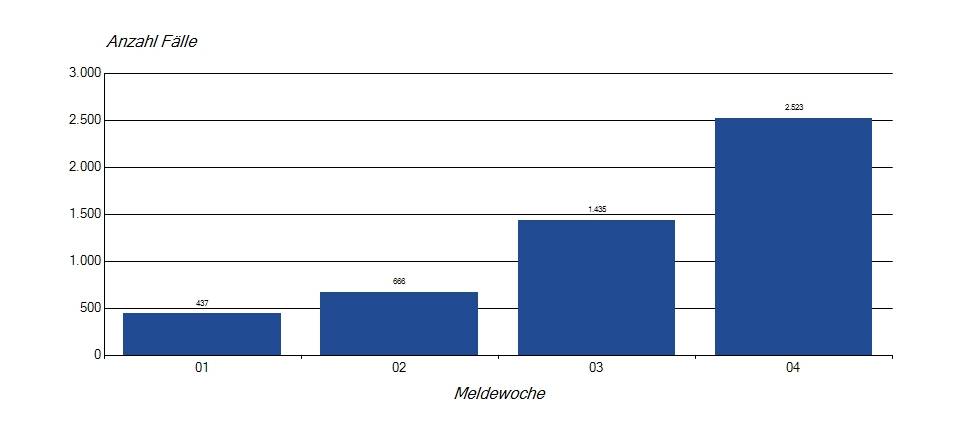 1/3 aller Neuinfektionen im RSG-Land wurden diesen Januar erfasst