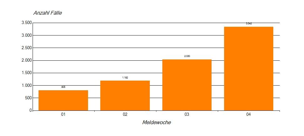 1/3 aller Neuinfektionen im RSG-Land wurden diesen Januar erfasst