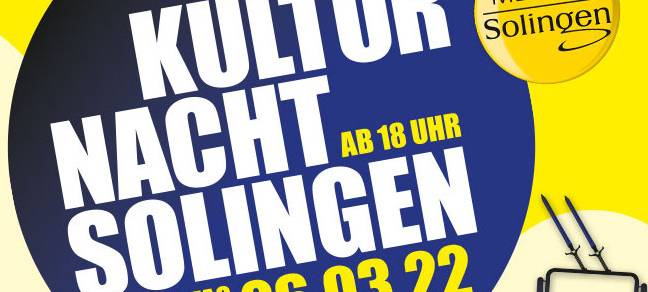 Ticketvorverkauf für Solinger Kulturnacht gestartet