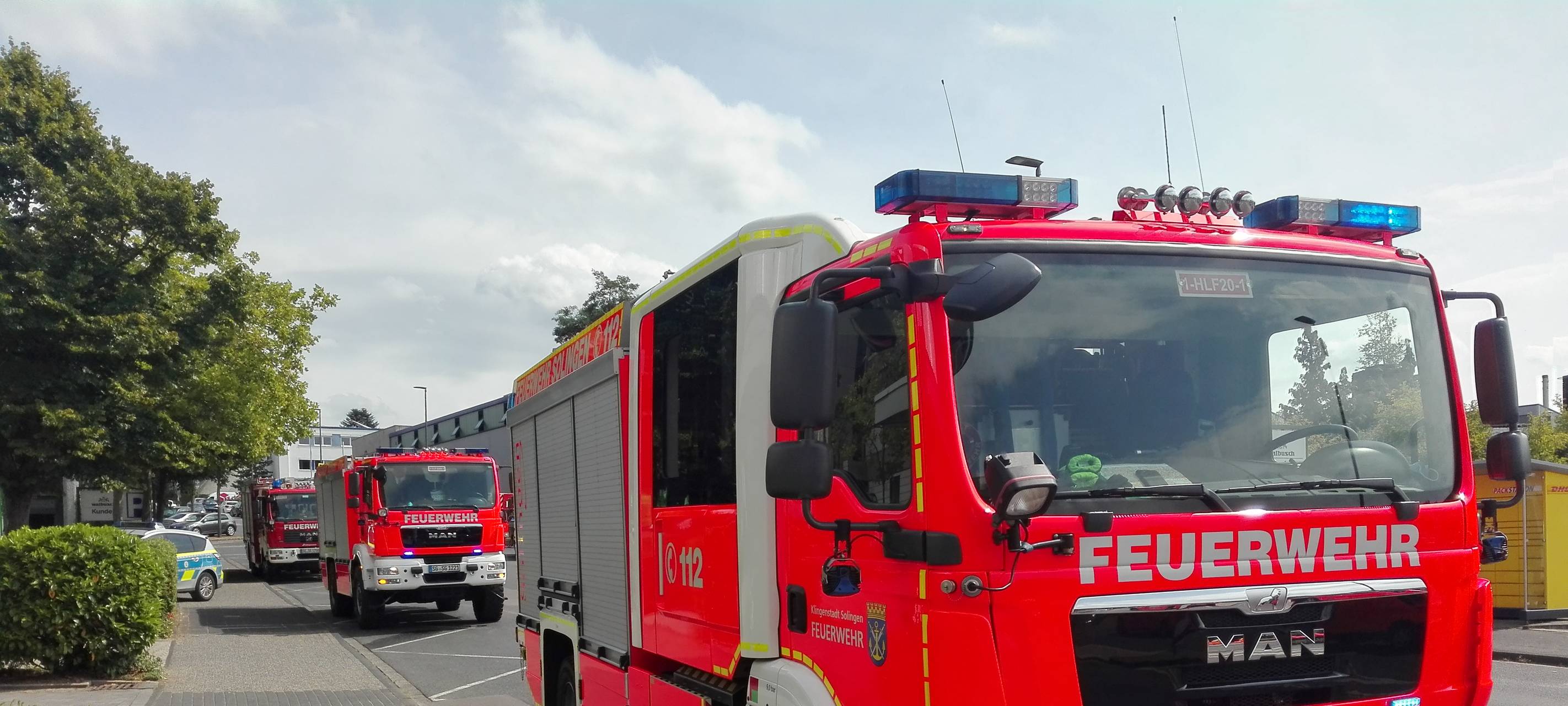 Einbruch in Remscheider Feuerwache - Hubschrauber im Einsatz