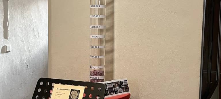 Spendenbarometer zur Orgelrestaurierung in St. Clemens