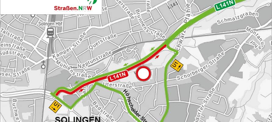 Viehbachtalstraße in Solingen voraussichtlich ab Herbst frei