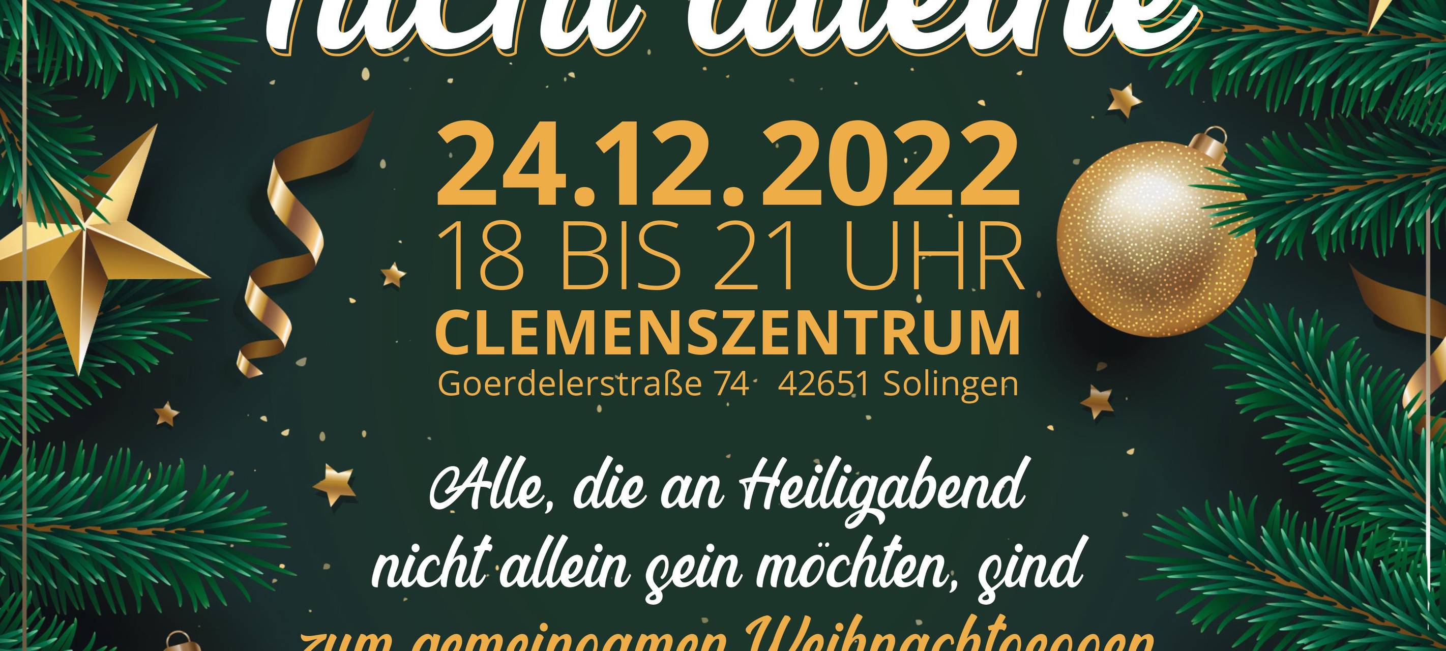 Heiligabend nicht allein sein