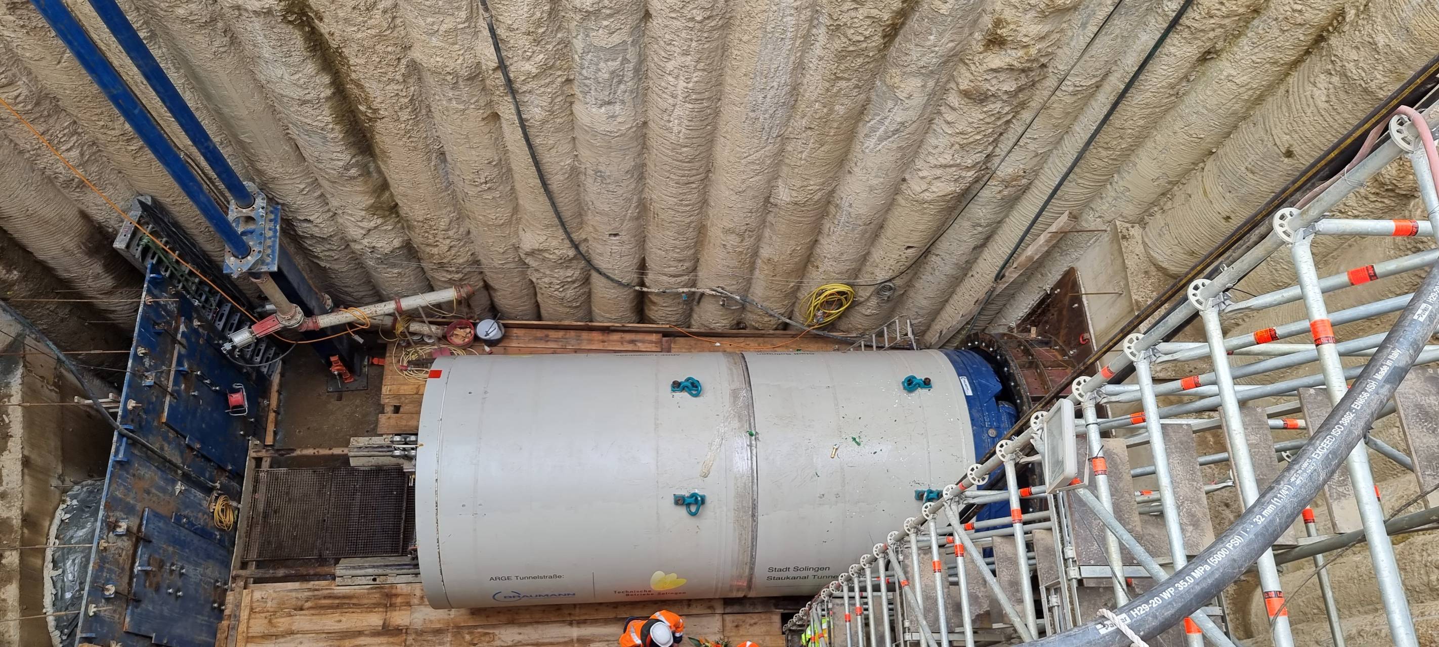 Staukanal in Ohligs: Tunnelbohrer eingeweiht