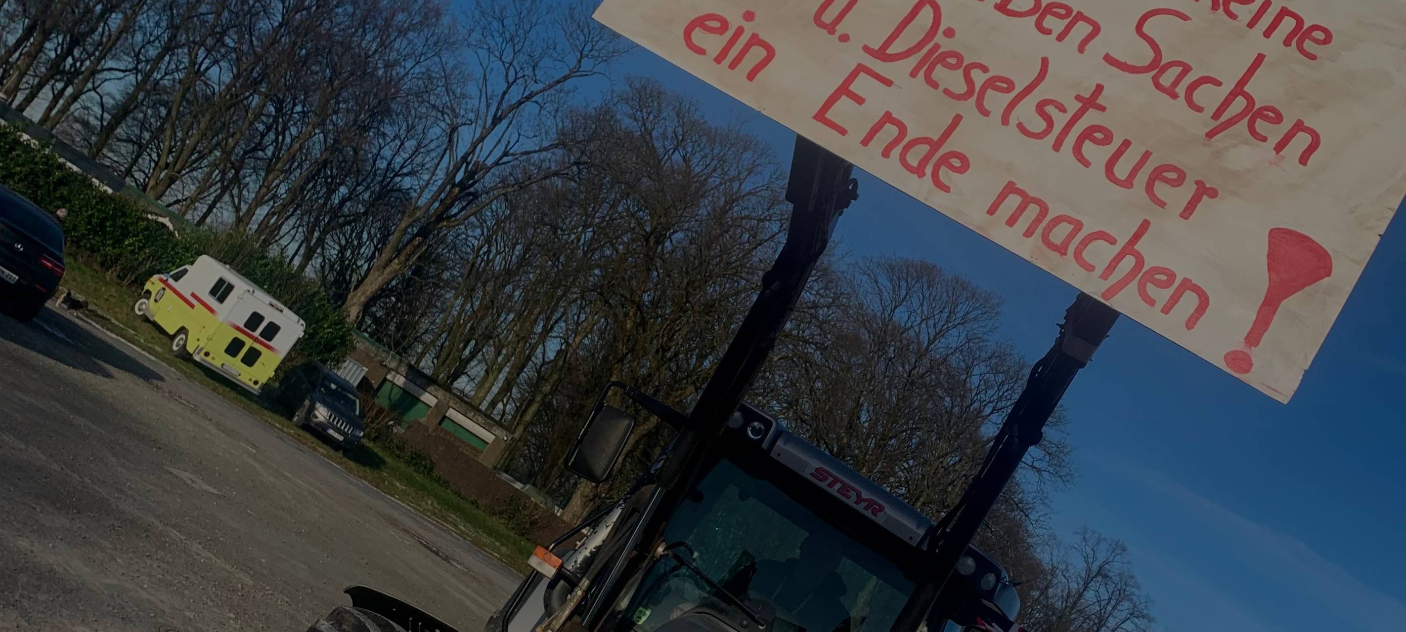 Bauern aus dem RSG-Land protestieren in Düsseldorf