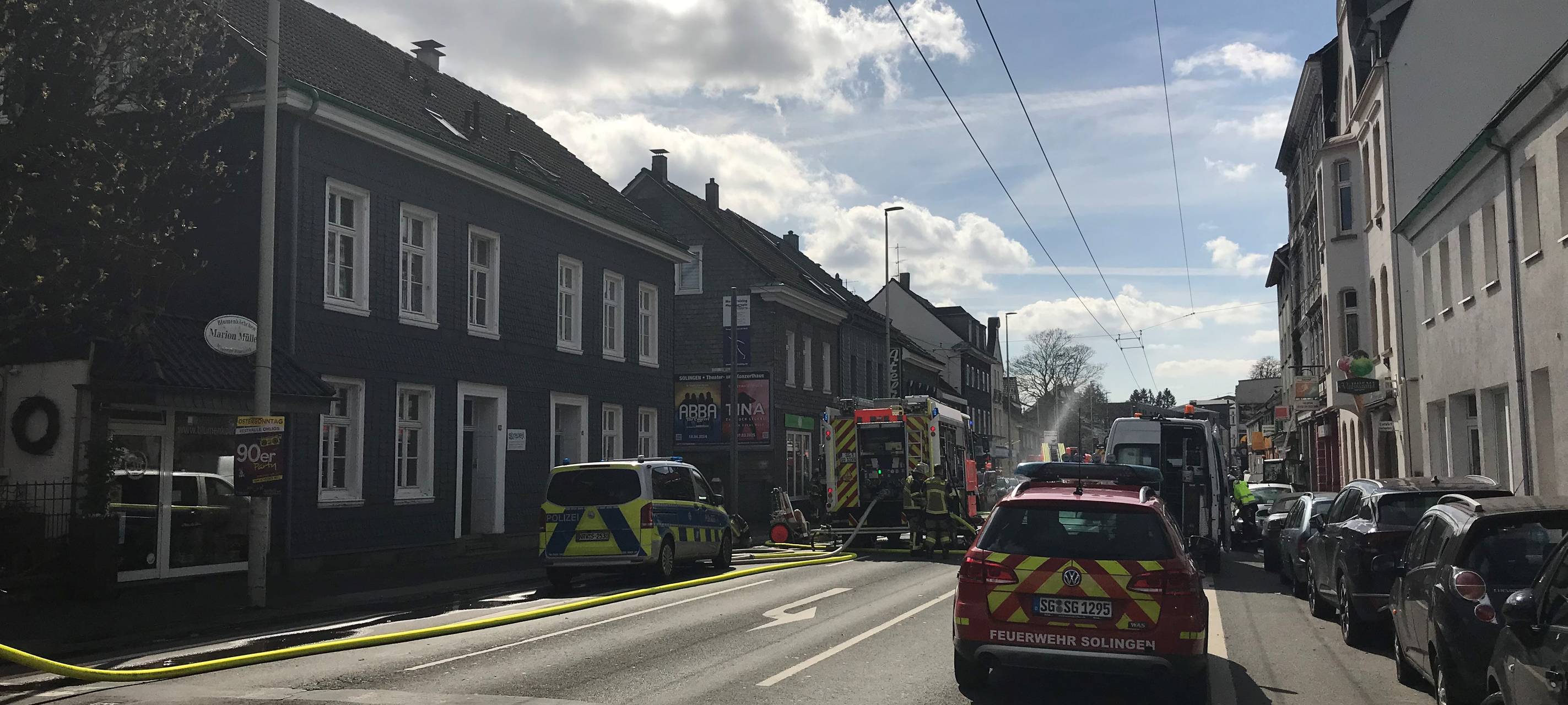 Vier Tote bei Großbrand in Solingen