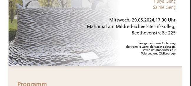 31 Jahre Solinger Brandanschlag: Gedenkveranstaltung heute