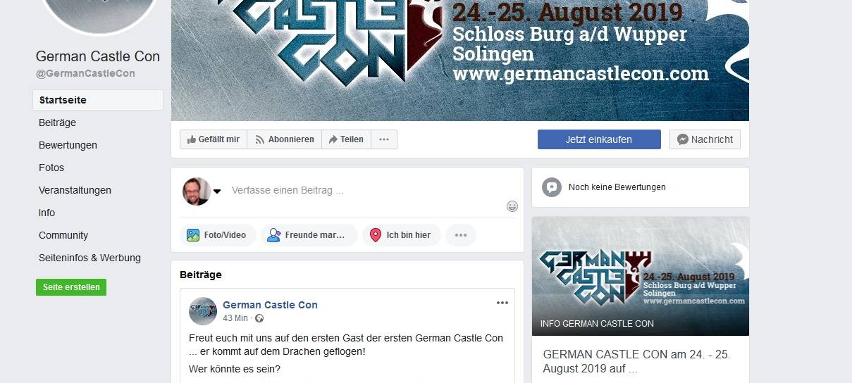 Schloss Burg bietet doch Fantasy Convention