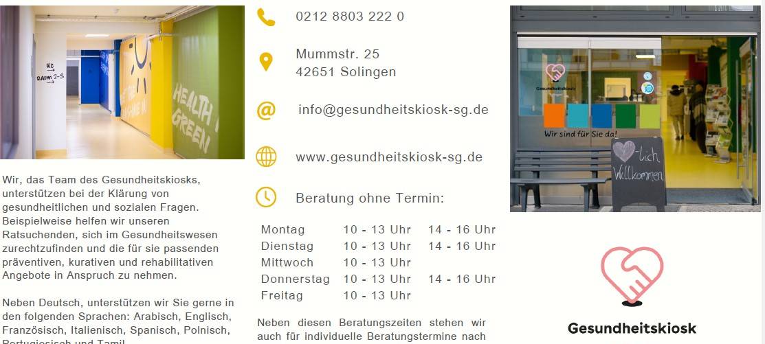 Solinger Gesundheitskiosk zieht Bilanz nach einem Jahr