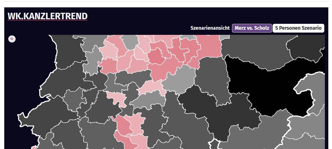 Wahlprognose: Merz im RSG-Land vor Scholz