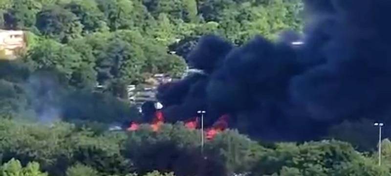 Rauchsäule aus Erkrath auch bei uns zu sehen