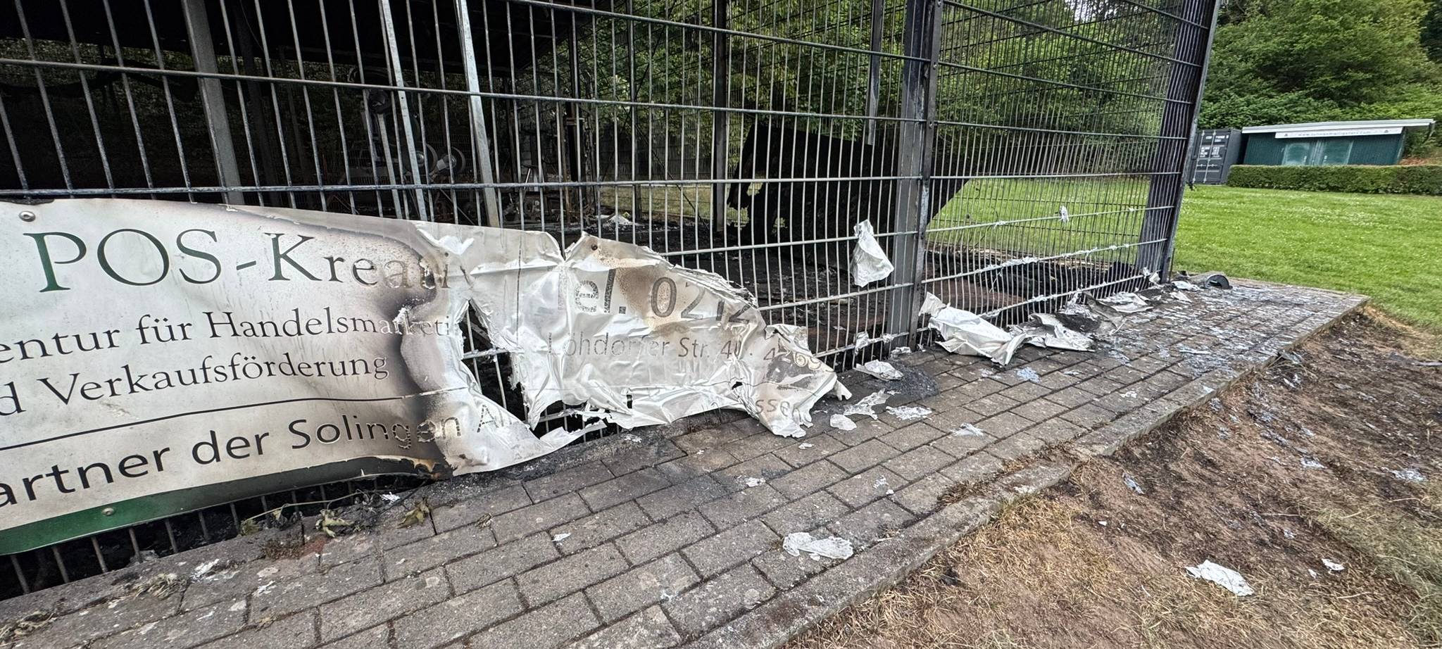 Nach dem Feuer auf der Baseball-Anlage am Solinger Weyersberg