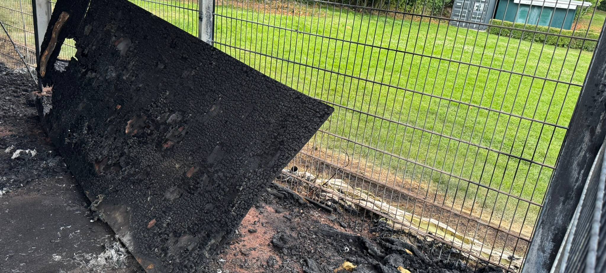 Nach dem Feuer auf der Baseball-Anlage am Solinger Weyersberg