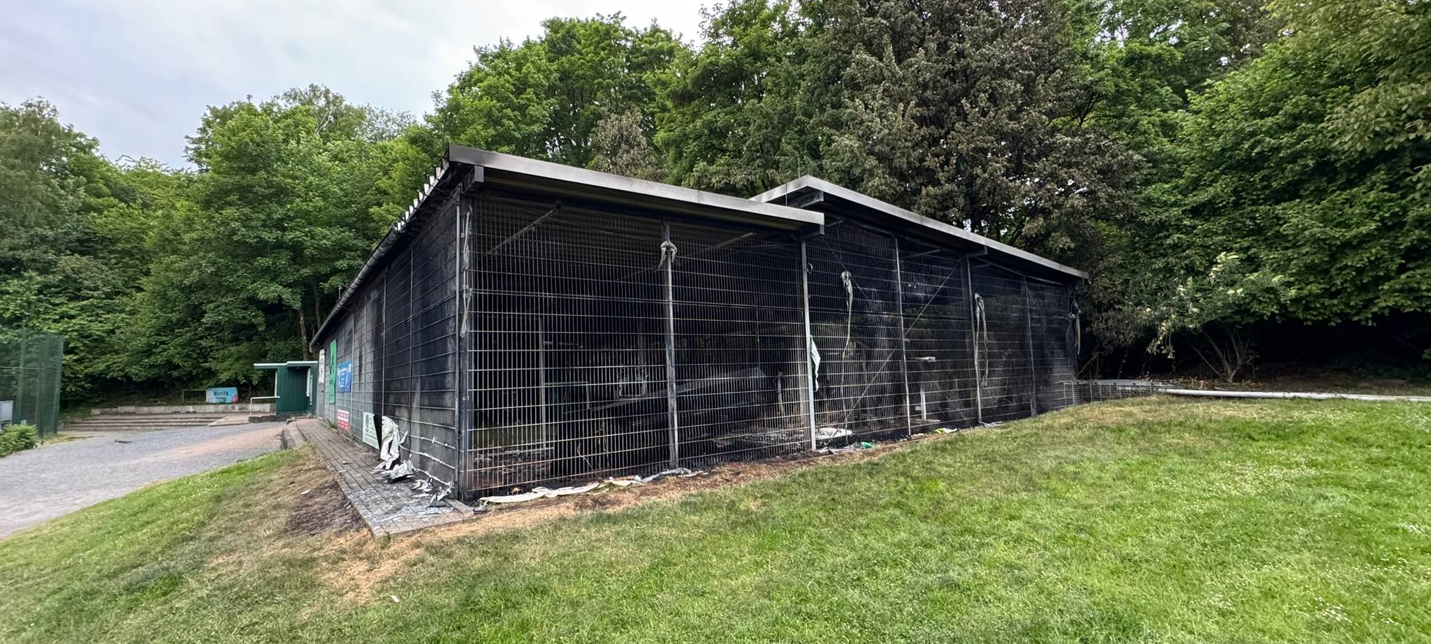 Nach dem Feuer auf der Baseball-Anlage am Solinger Weyersberg