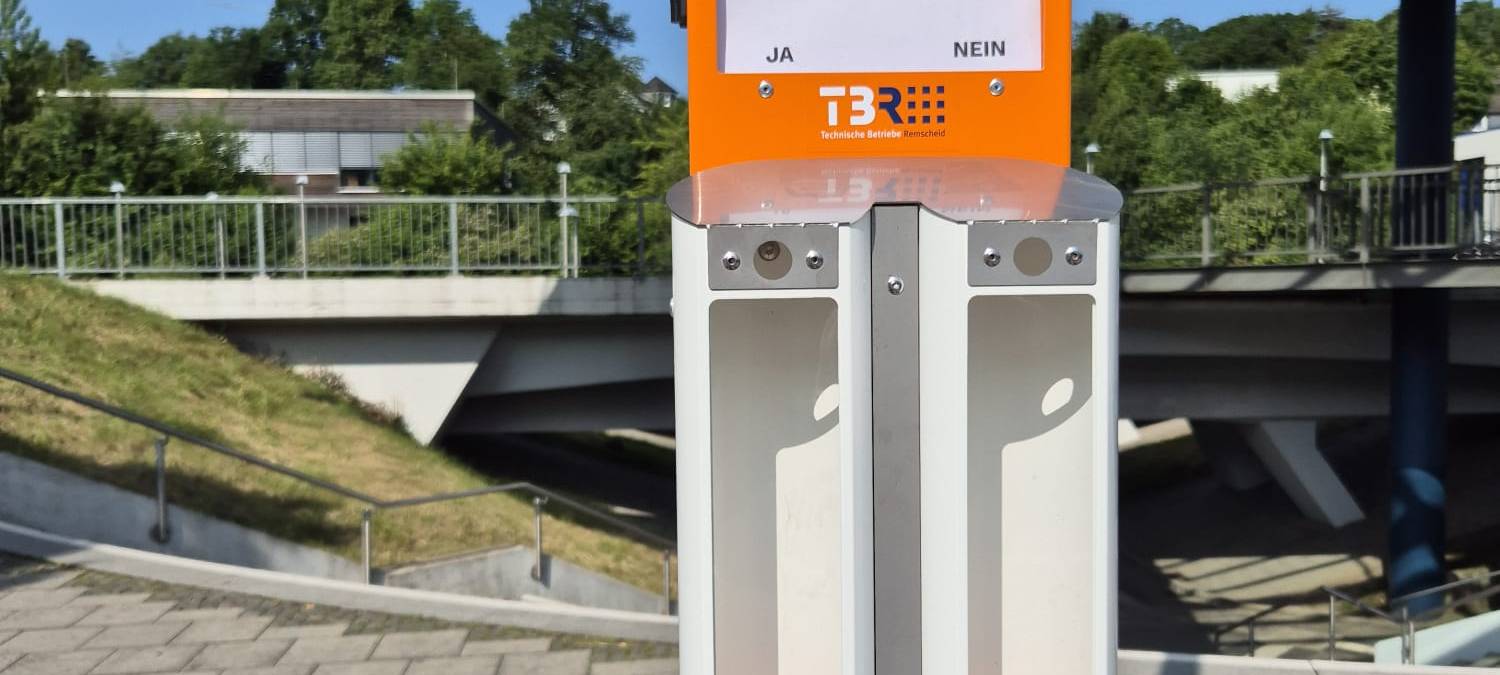 "Umfrageaschenbecher" in Remscheid soll Sauberkeit verbessern