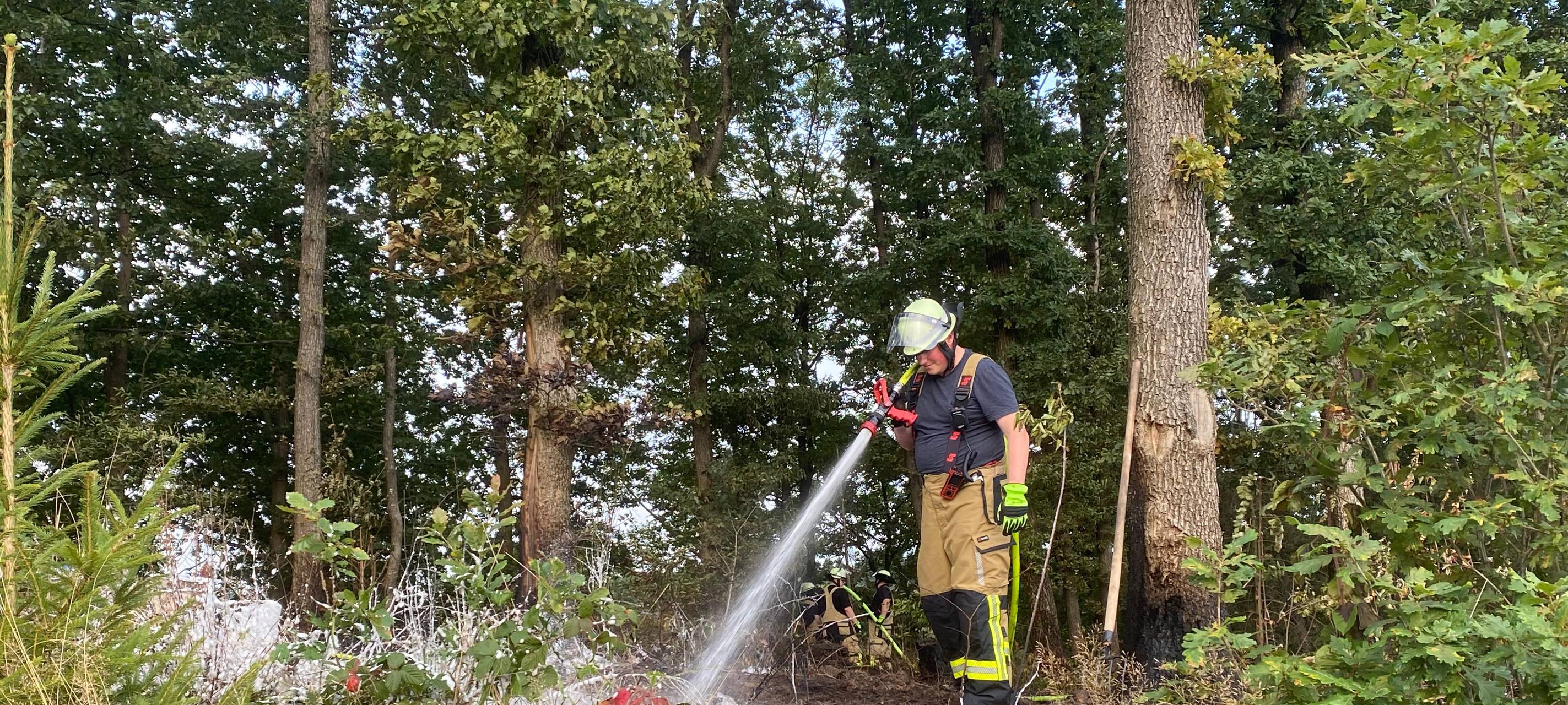 400 Quadratmeter Wald brannten in Solingen
