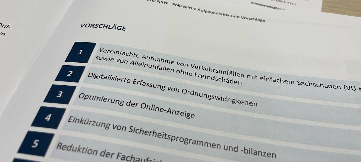 Liste mit Vorschlägen