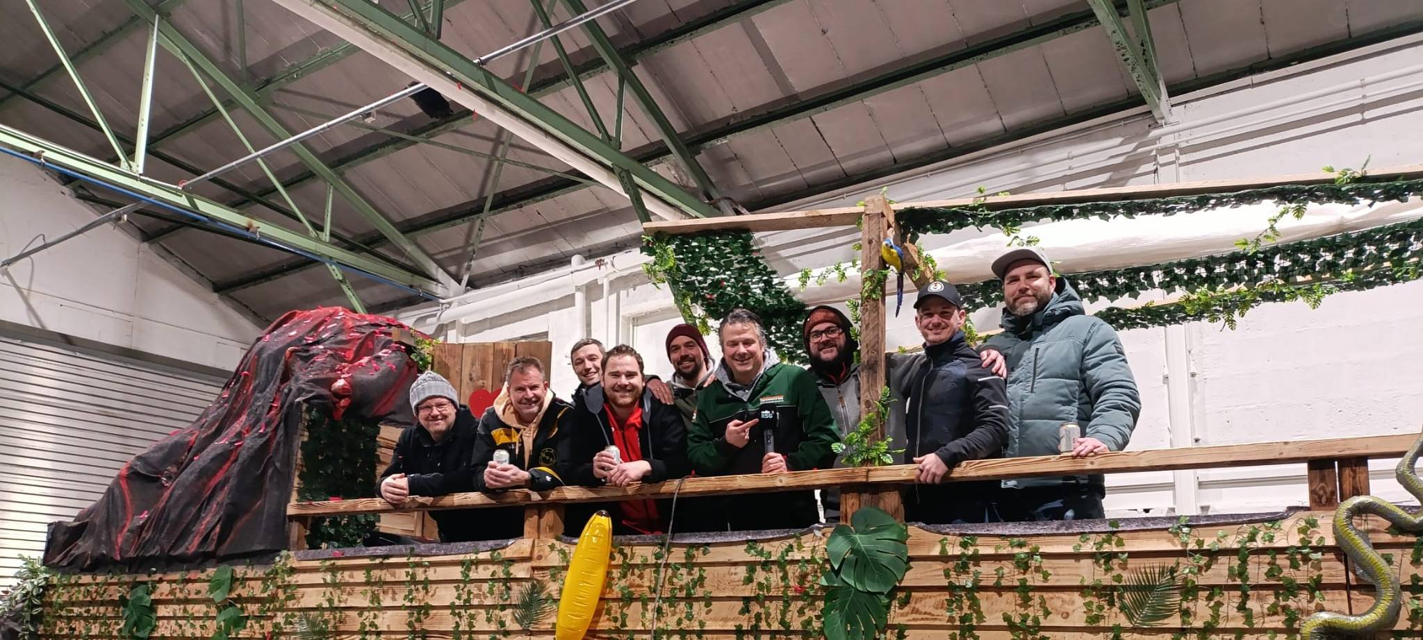 Vorbereitungen für den Rosenmontagszug im RSG-Land