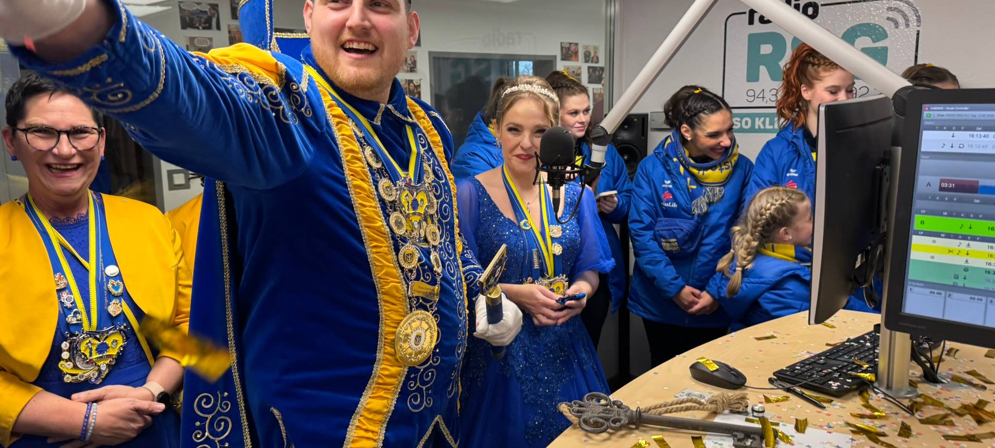 Das Solinger Prinzenpaar live im RSG-Studio