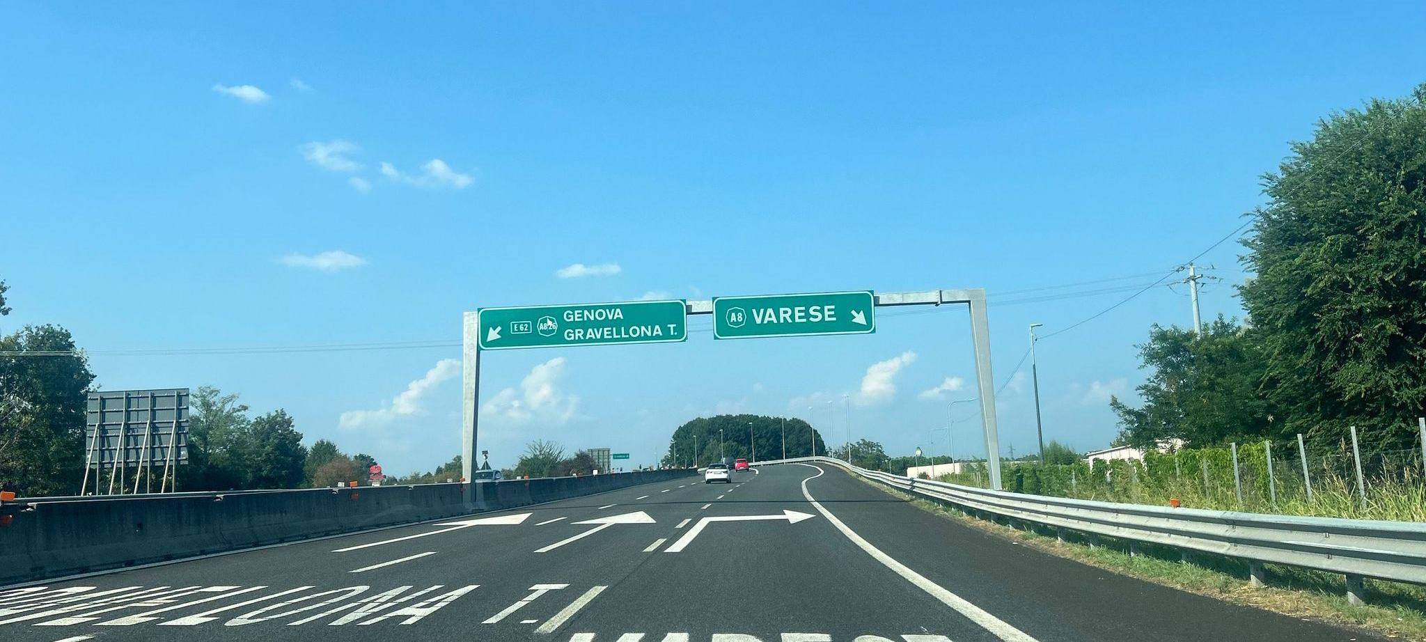 Autobahn zwischen Mailand und Varese
