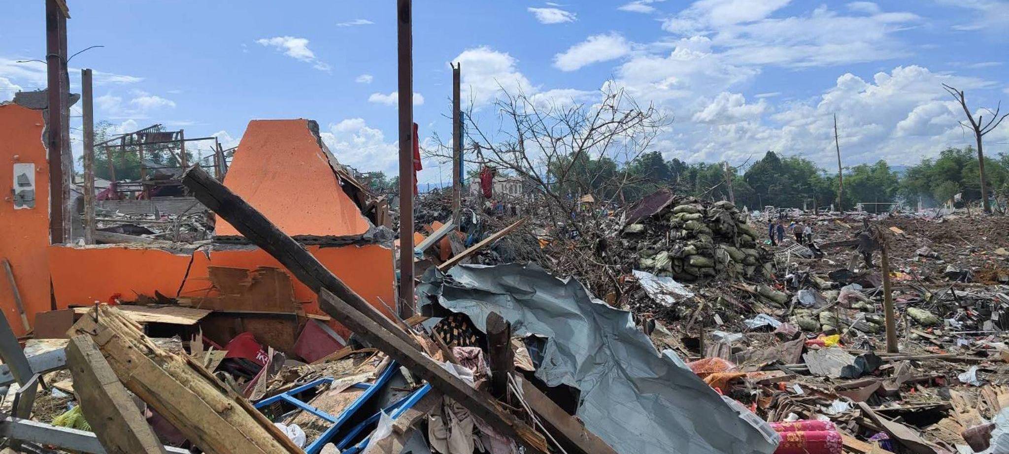 Nach Explosion von Munitionslager in Myanmar
