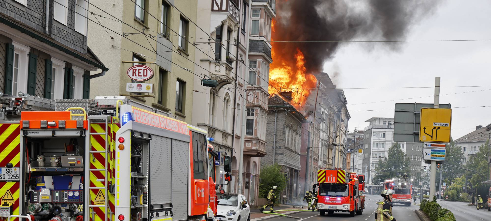 Solingen: Dachstuhlbrand am Werwolf