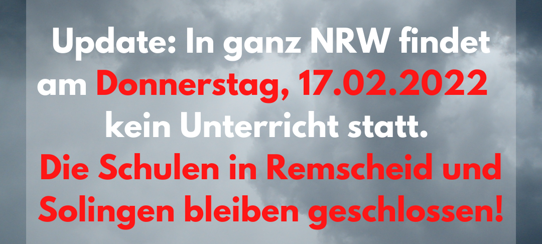 Schulausfall wegen Unwetterwarnung