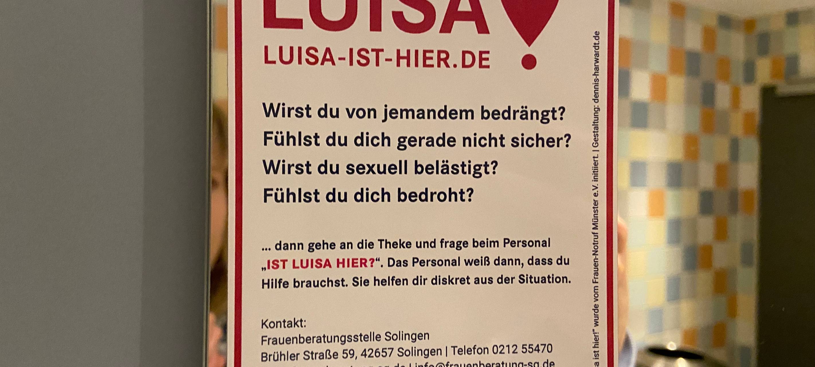 "Luisa ist hier"- Kampagne gegen sexuelle Belästigung wird ausgeweitet