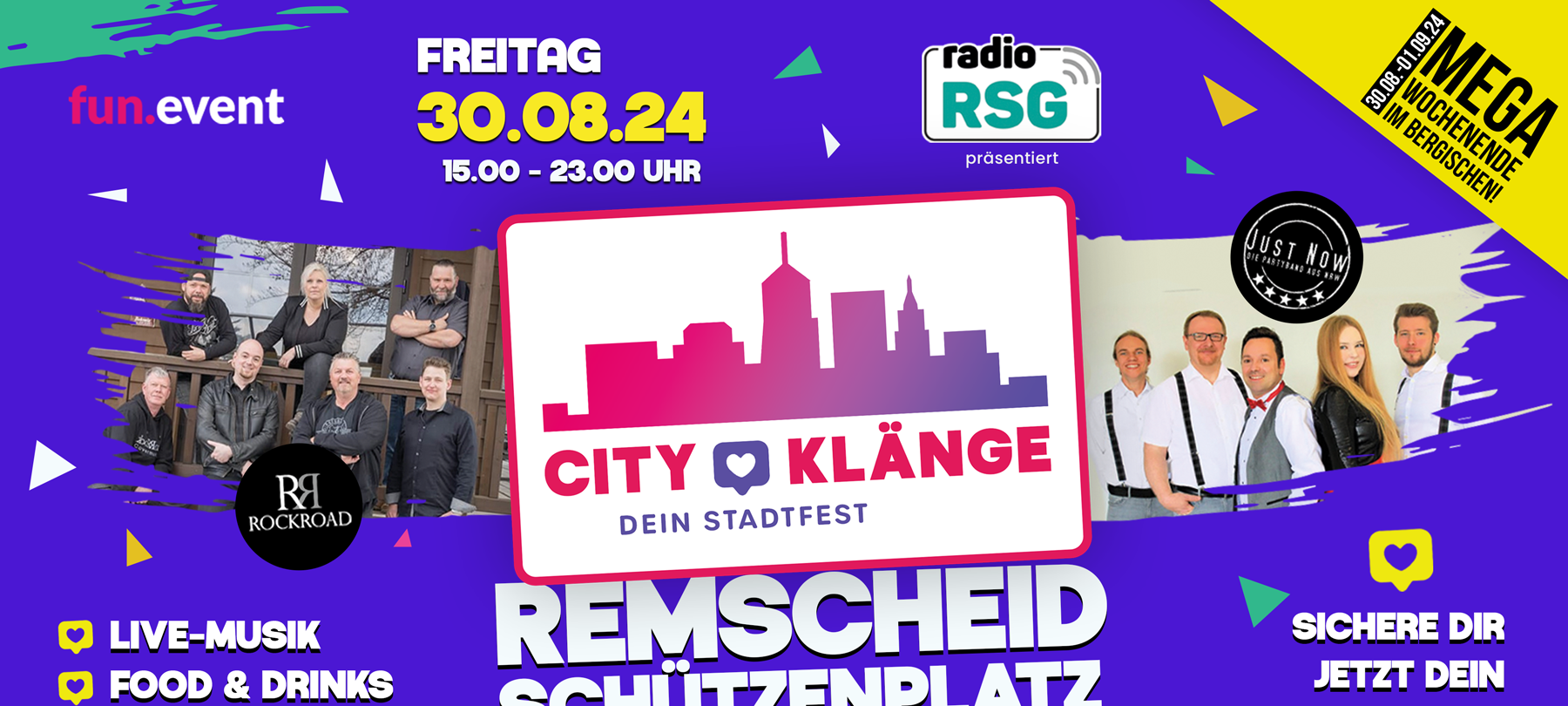 City-Klänge - Das Stadtfest am 30. August in Remscheid
