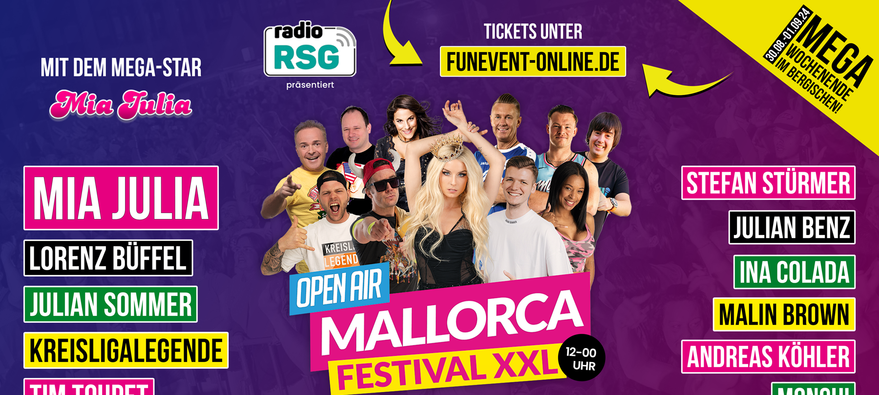 Mallorca Festival XXL am 31. August auf dem Schützenplatz Remscheid