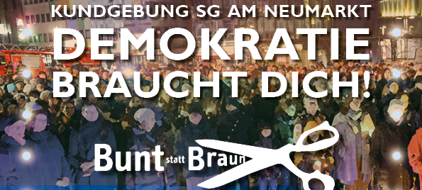 Kundgebung für Demokratie in der Solinger Innenstadt